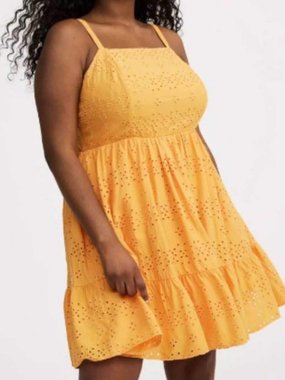TORRID MINI WASH CHALLIS EYELET HIGH‑NECK DRESS (2X — ICELAND POPPY)